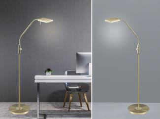 Trio Leuchten 'Bergamo' LED-Stehlampe mit Dimmfunktion, Memoryfunktion & mehrere Helligkeitsstufen, LED fest integriert, Warmweiß, Sensordimmer