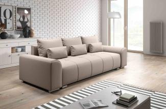 Furnix Schlafsofa SUMPTER Couch 3-Sitzer mit Schlaffunktion und Bettkasten, 246x90x102cm