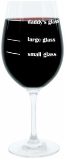 Leonardo Weinglas XL, Daddys Glass, Geschenk Stimmungsglas mit lustiger Gravur, Mood Wein Glas, 610ml