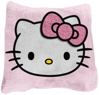 Sanrio Hello Kitty Kissen Kuscheldecke 40x40 / 100x150 cm weich & warm