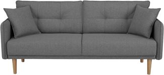 Home affaire Schlafsofa SORENITY, 196 cm, 3-Sitzer, verstellbare Rückenlehne, Klappmechanismus, feiner Webstoff, natürliche Farben