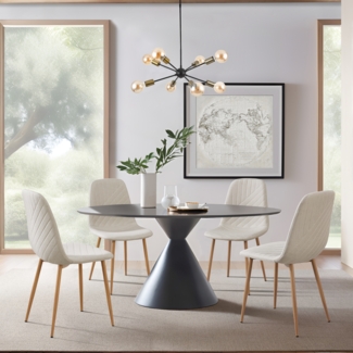 Esszimmerstuhl Köfering 4er Set Beige [en. casa]