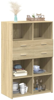 vidaXL Highboard Sonoma-Eiche 80x42,5x124 cm Holzwerkstoff 3281387