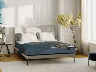 Vente-unique - DAYNI Matratze Stoff Weiß - B 140 cm x H 19 cm x L 190 cm