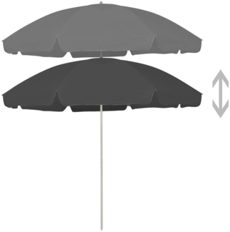 vidaXL Strandschirm Anthrazit 300 cm 314710