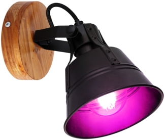 RGB LED Wandleuchte, schwarz, Spot schwenkbar, 14 cm