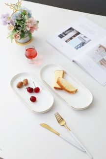 ZELLERFELD Snackschale 2 Stück Service Schale Sunum Tabagi aus Porzellan, Porzellan