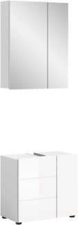 Badezimmerset Vira II - Weiß / Weiß Hochglanz