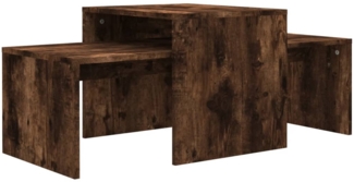 Couchtisch-Set, Sofatisch Räuchereiche 100 x 48 x 40 cm Holzwerkstoff