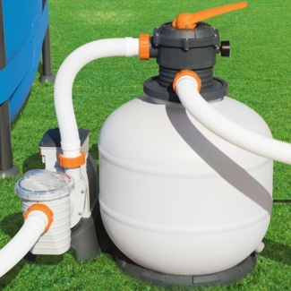 Bestway 58499 Flowclear Sandfilteranlage mit ChemConnect und Zeitschaltuhr 7,571 l/h