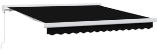 vidaXL Einziehbare Markise Schwarz 300 x 250 cm Stoff und Metall 3330045