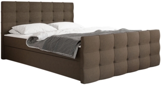 Mirjan24 Boxspringbett Ziton 2, Braun 140x200 cm