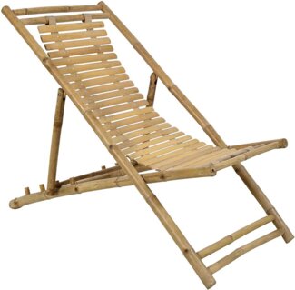 habeig Gartenstuhl Strandstuhl Gartenstuhl Bambusholz Liegestuhl Gartenliege Campingliege