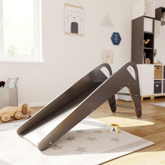 Nature Kid Indoor-Rutsche Lilo Rutsche - Freistehende Kinder Rutsche in Anthrazit, Robustes, (Packung), freistehend, robust, pflegeleicht