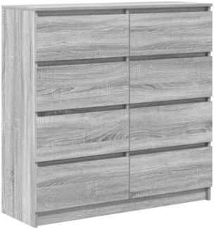 vidaXL Sideboard Grau Sonoma 100x35x99 cm Holzwerkstoff 3328494