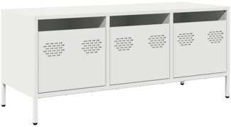 vidaXL TV-Schrank Weiß 101,5x39x43,5 cm Kaltgewalzter Stahl 851231