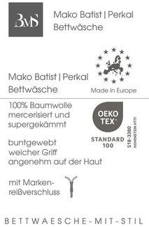 Bettwaesche-mit-Stil Mako Perkal Bettwäsche uni / einfarbig hellgrün Garnitur 135x200 + 80x80 cm