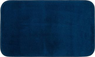 Gözze - Premium Rutschfester Badteppich, RIO, 100% Microfaser, 50x70 cm - Dunkelblau