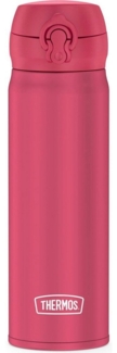 THERMOS ULTRALIGHT BOTTLE 0,50l, deep pink, Thermosflasche 500ml, Isolierflasche Edelstahl mit Safe Flow Lid, 10 h heiss / 20 h kalt, spülmaschinenfest, BPA-frei