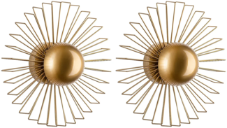 Vente-unique - Set 2 Wandleuchten – Draht-Design – Metall – Gold – T 18 x D 45 cm – ZYMA