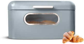 Sendez Brotkasten aus Metall Sichtfenster Brotbox Brotbehälter Rollbrotkasten, Metall