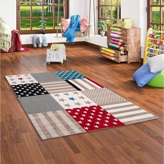 Pergamon Kinderteppich Kinder und Jugend Teppich Maui Sterne, Rechteckig, Höhe: 13 mm