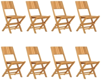 vidaXL Gartenstühle 8 Stk. Klappbar 47x61x90 cm Massivholz Teak 3155060