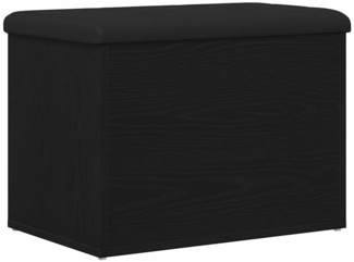vidaXL Sitzbank mit Stauraum Schwarz Eichen-Optik 62 x 42 x 45 cm 862983