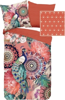 hip Mako Satin Bettwäsche 2 teilig Bettbezug 135x200 cm Kissenbezug 80x80 cm Lynouk Multi