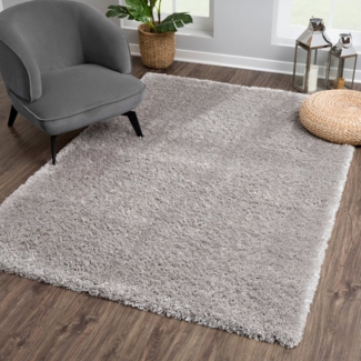 Sanat Hochflor-Teppich Porto, rechteckig, Höhe: 45 mm, Wohnzimmer, Langflor, Shaggy, auch als Läufer