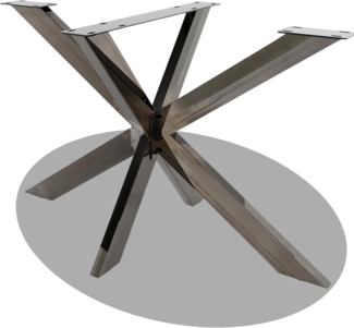 DELUKE® Tischgestell Metall KRYT Schwarz glänzend inkl. Schrauben + Bodenschoner Tischbein Tischkufe Tischgestell für Holztisch Esstisch Schreibtisch Sitzbank 71x120x68cm