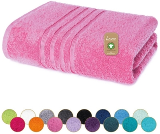 Lavea Badetuch Bali Duschtuch 100x150 cm Duschtuch 70x140 cm, Weiches Bio-Baumwollfrottee (1-St), pflegeleicht, GOTS-zertifiziert, extra saugstark mit 500g/m²