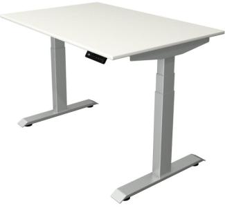 Kerkmann Schreibtisch Sitz-Stehtisch Move 4 silber 120x80x64-129cm elektr. höhenverstellbar weiß