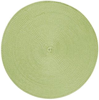 Haus und Deko Platzset Platzset rund ca. 35 cm Ø abwaschbar Bast Optik Tischset Platzdeckche, (1-St)