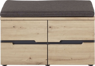Bank Melanie / Memphis, Holzwerkstoff, Holzfarben, 80 x 48 x 38 cm