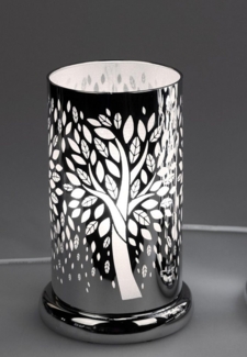 formano Nachttischlampe Touch, Farbe: Silber, Motiv: Baum
