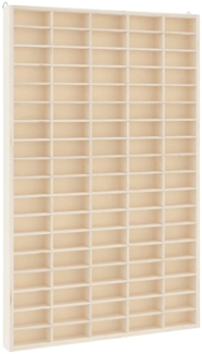 vidaXL Sammlervitrine aus Holz mit 90 Fächern 50,5 x 4,5 x 79 cm 4017379