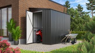 Globel Gerätehaus "Wand-Zierde Lean To 58", anthrazit