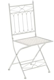 CLP Klappstuhl Asina klappbarer Gartenstuhl mit edlen Verzierungen,antik weiß