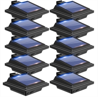 KingLux LED Dachrinnenleuchte 10Stk. 40LED Solarleuchte mit Lichtsensor, Lichtsensor, LED fest integriert, Warmweiss