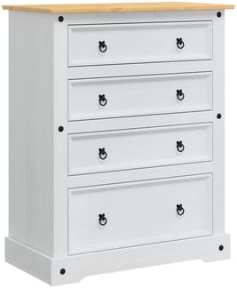 vidaXL Aufbewahrungs-Truhen Weiß 92 x 48 x 114 cm Massivholz Kiefer 42021197