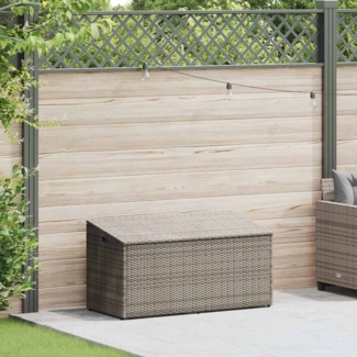 vidaXL Garten-Auflagenbox Grau 110x50x58 cm Poly Rattan 4104071