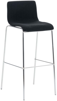 CLP Barhocker Hover Stoff 4-Fuß Gestell 4-Fuß Gestell,schwarz chrom