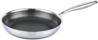 Cheffinger Bratpfanne 18/10 Edelstahl Wabenstruktur Ø24cm Induktion Pfanne Anti Haft