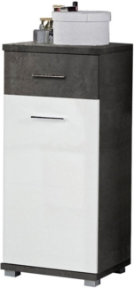 FORTE Champ Kommode, Holzwerkstoff, Grau/Weiß, 40,2 x 87,6 x 28,9 cm