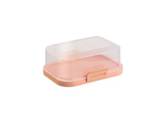 Engelland Butterdose Stapelbare Butter-/Käsedose, Kunststoff, (Vorteils-Set, 1-tlg, mit sicherem Klickverschluss), stapelbar, platzsparend, Ordnung im Kühlschrank, BPA-Frei, Mehrzweck