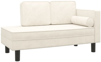 vidaXL Schlafsofa 2-Sitzer Creme Samt [340712]