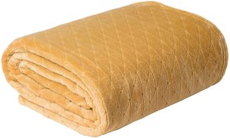 Wohndecke Kuscheldecke Decke MICROFASER Sofadecke Tagesdecke CINDY4 170X210 cm honig