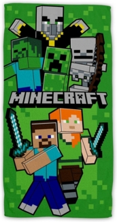 Minecraft Strandtuch Baumwolle Strandtuch Frottee Badetuch mit Premium Druck, 70x140 cm, Baumwolle (1-St), Baumwolle