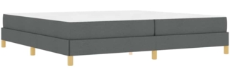 vidaXL Boxspringbett Dunkelgrau und Braun 200 x 200 cm 3398592